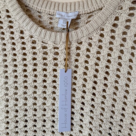 HOUSE OF HARLOW, Cream Knit Sweater Vest, Size M - Picture 4 of 6